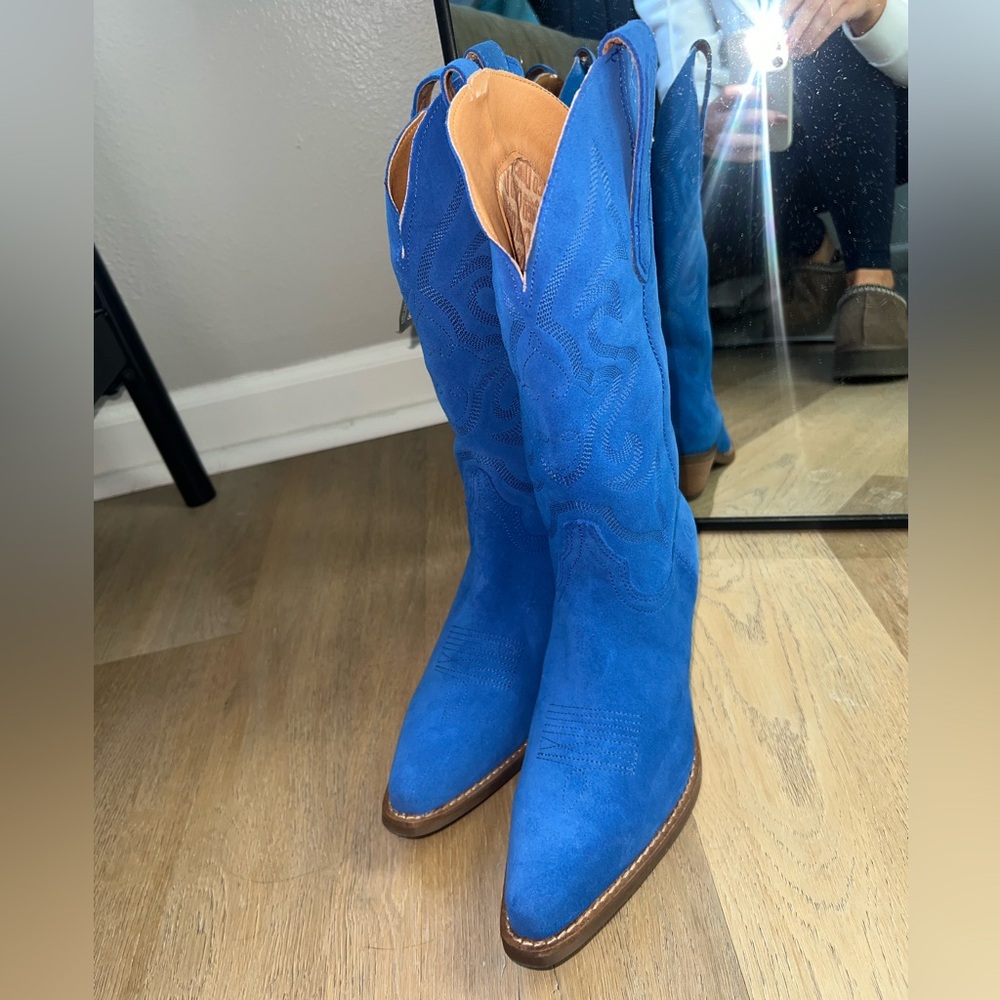 Blue Cowboy Boots NWT